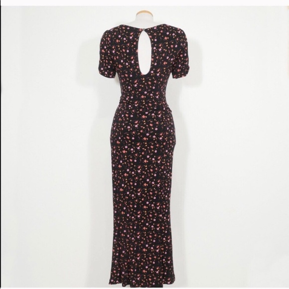 NWOT FREE PEOPLE floral puff sleeve midi dress - Picture 10 of 16